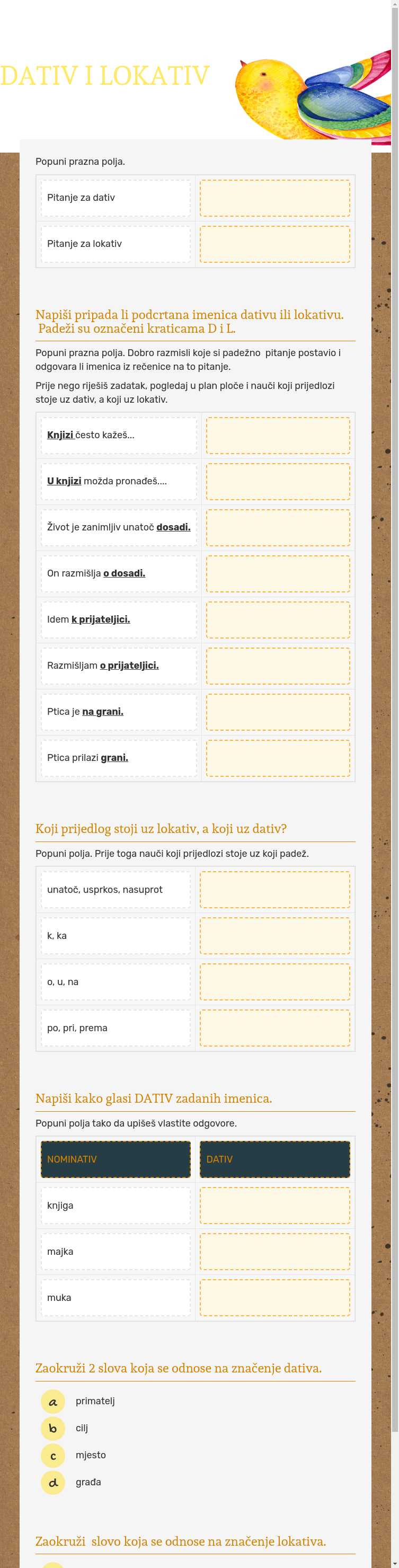 DATIV I LOKATIV worksheet preview image