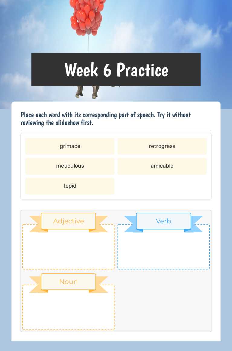 Week 6 Practice Grade 10 worksheet preview