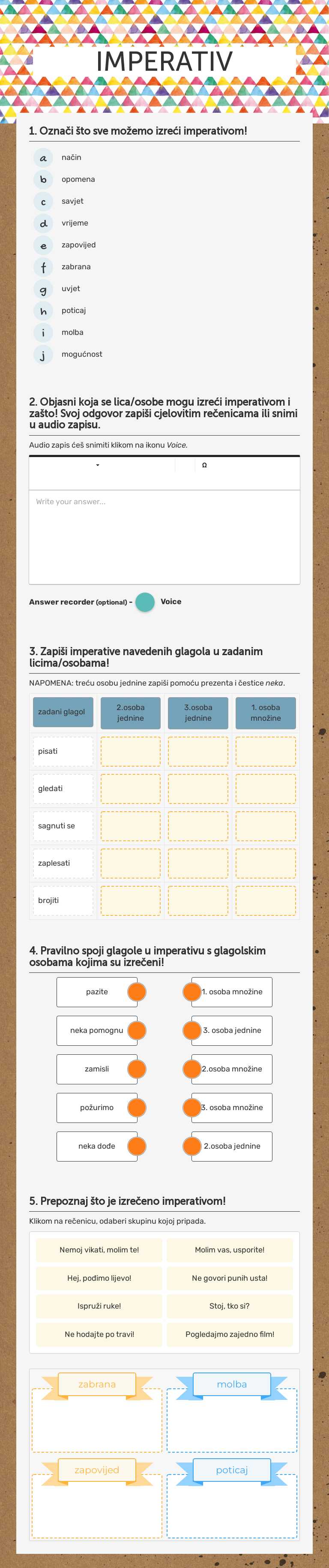 IMPERATIV worksheet preview image