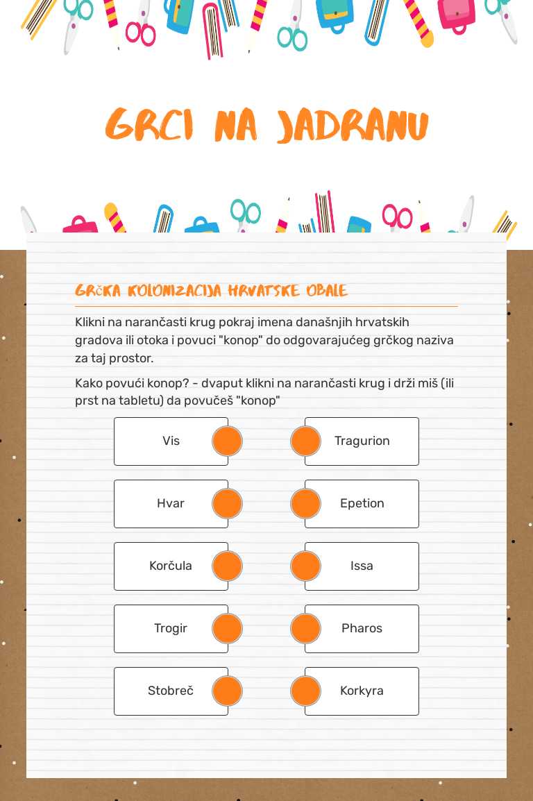 Grci na Jadranu worksheet preview image