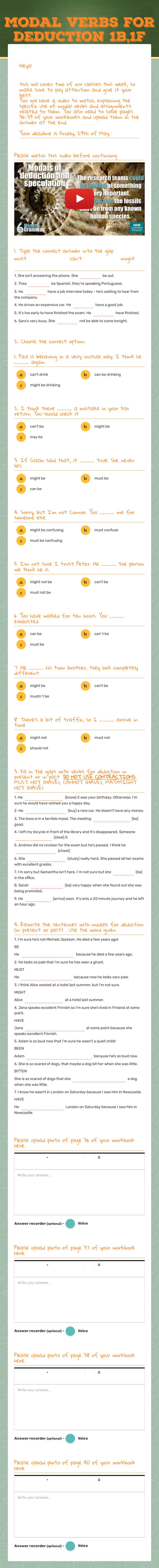 modal verbs for deduction
1b,1f worksheet preview image
