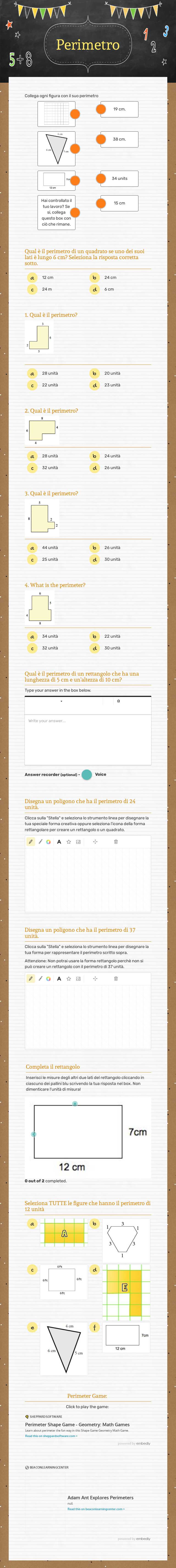 Perimetro worksheet preview image