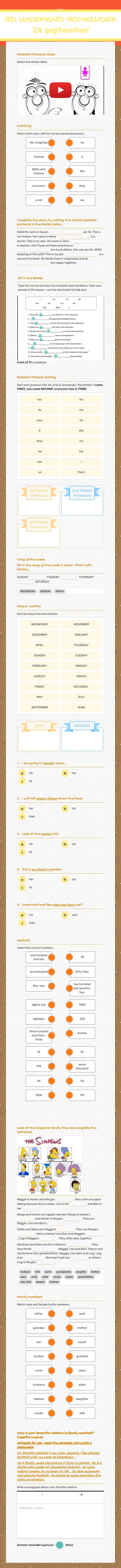 5D WEEKEND HOMEWORK
24 september worksheet preview image