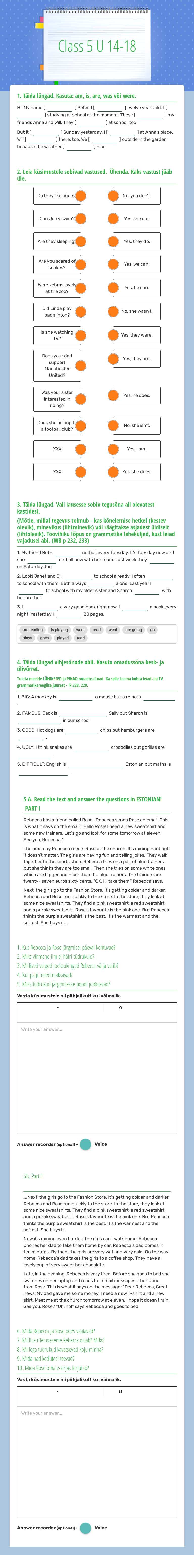 Class 5 U 14-18 worksheet preview image