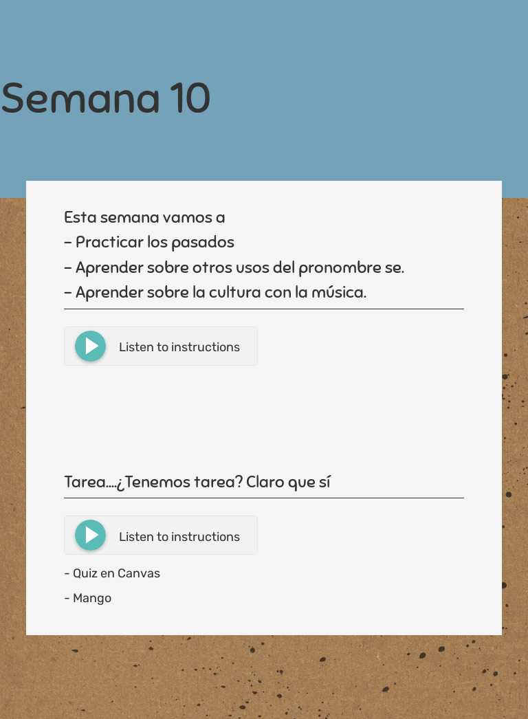 Semana 10 worksheet preview image