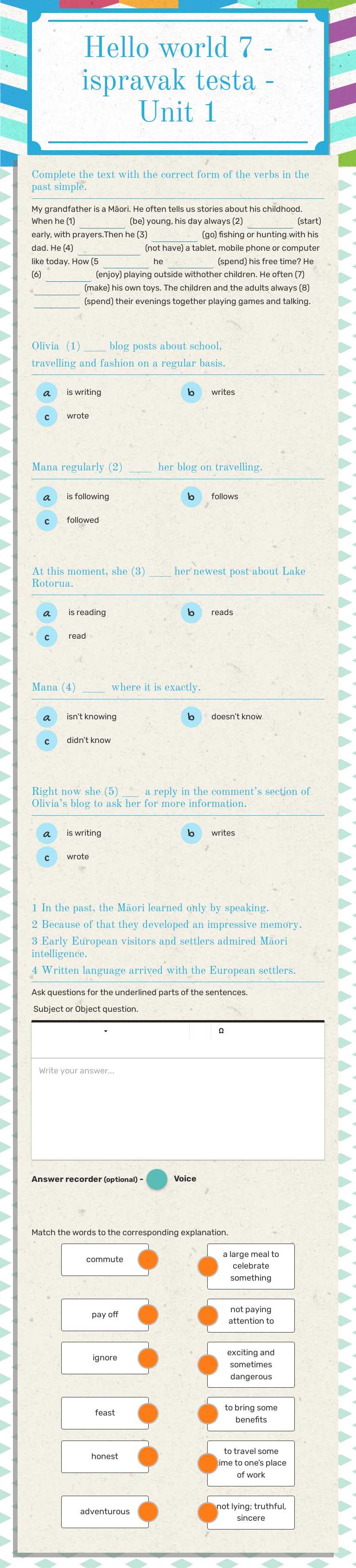 Hello world 7 
-ispravak testa - Unit 1 worksheet preview image