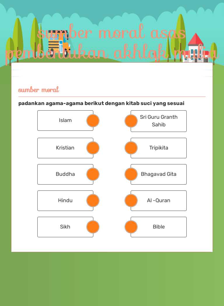 sumber moral asas pembentukan akhlak mulia worksheet preview image