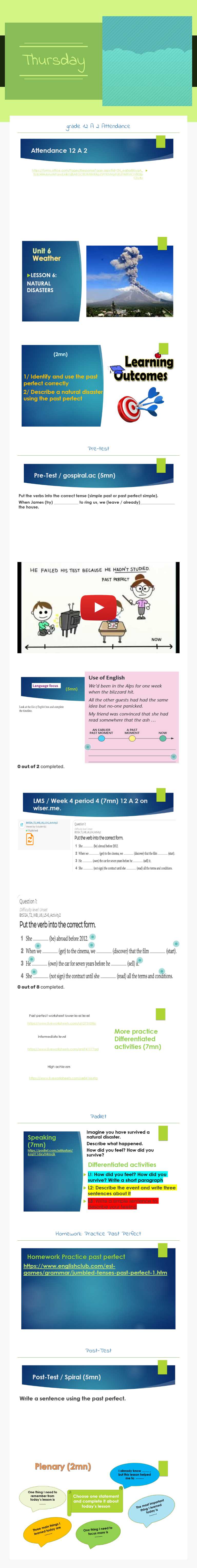 Thursday worksheet preview image