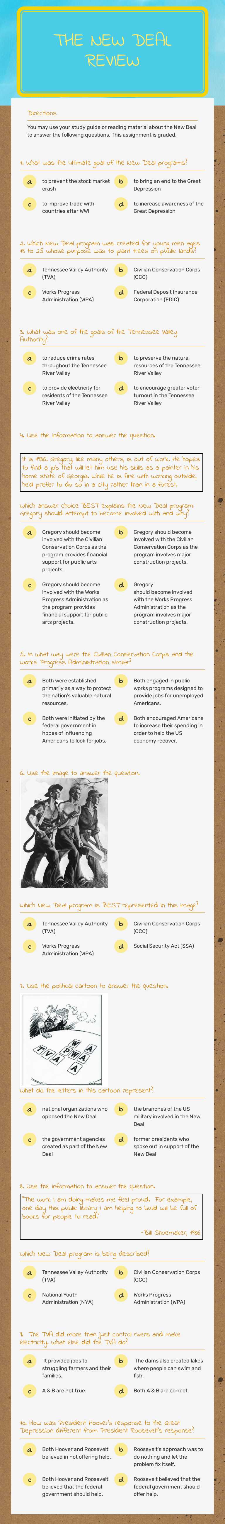 The New DeaL Review worksheet preview image