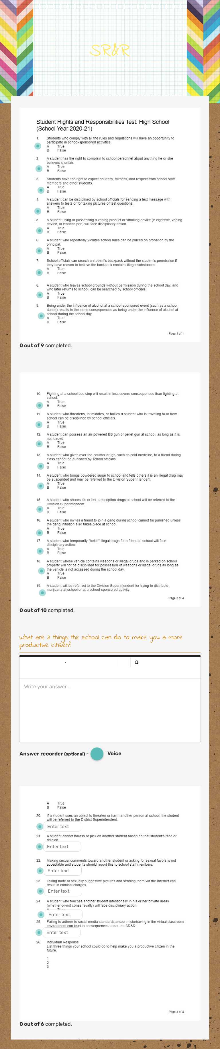 SR&R worksheet preview image