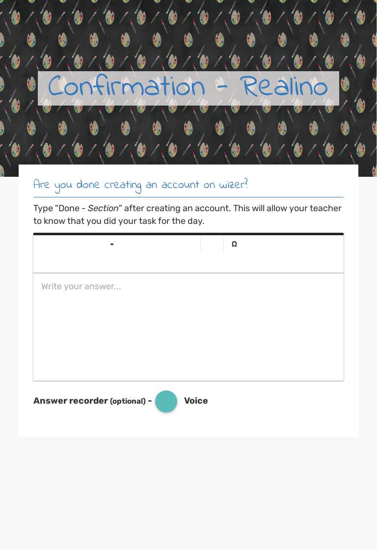 Confirmation - Realino worksheet preview image