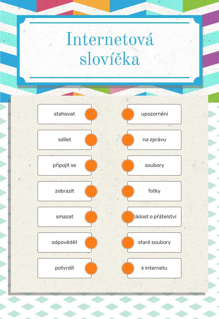 Internetová slovíčka worksheet preview image