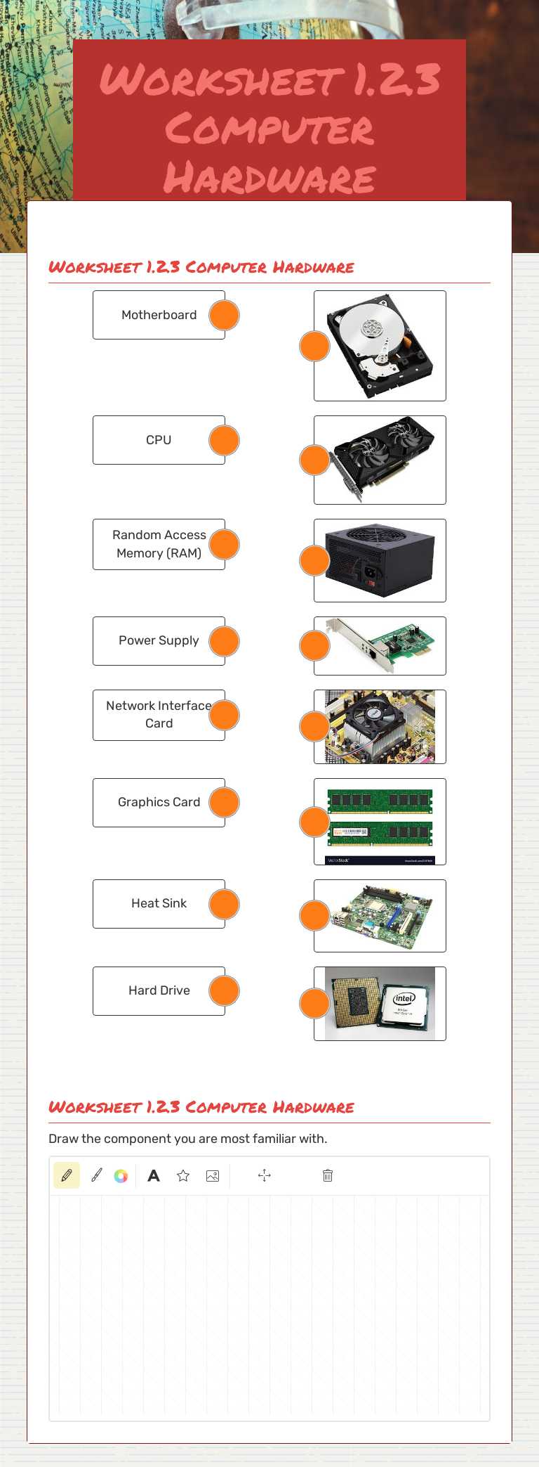 Worksheet 1.2.3 Computer Hardware worksheet preview image