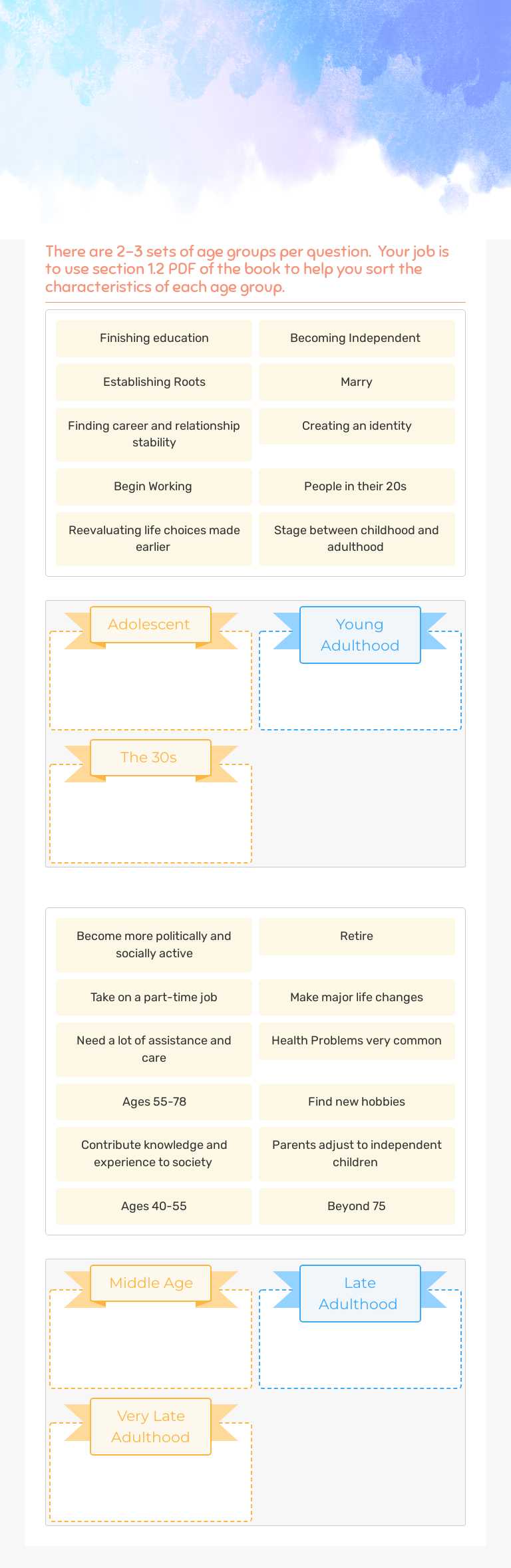 Human Life Cycle Grade 10 worksheet preview
