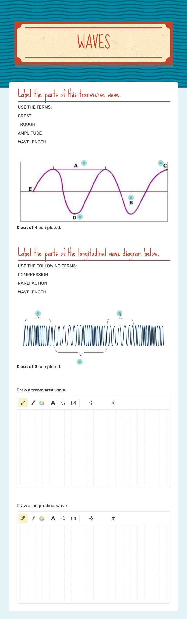 WAVES worksheet preview image
