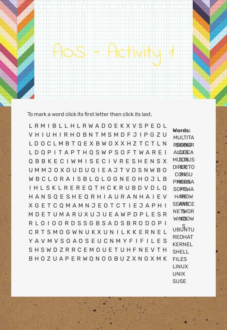 AOS - Activity 1 worksheet preview image