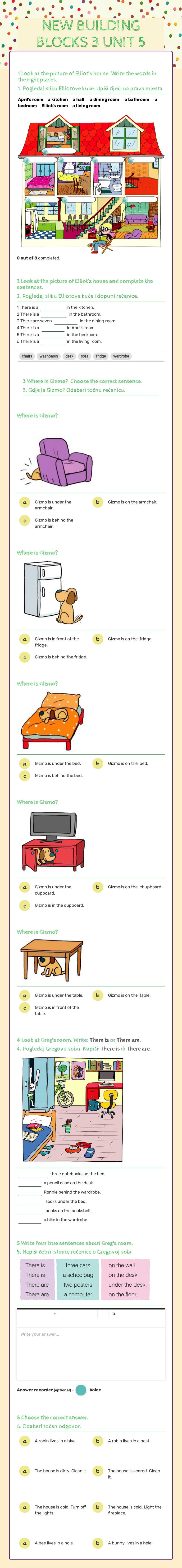 NEW BUILDING BLOCKS 3    UNIT 5 worksheet preview image