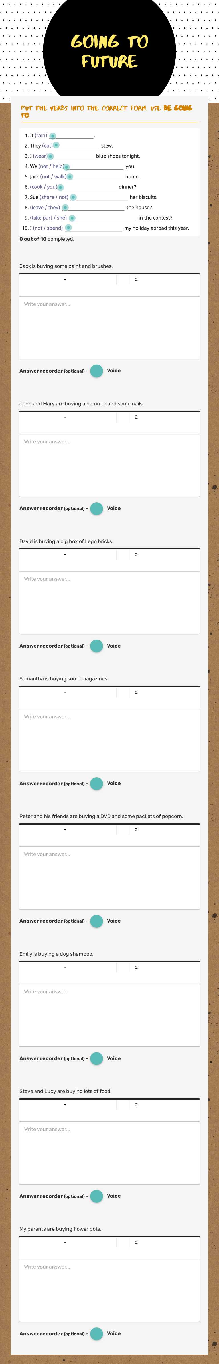 going to future Other worksheet preview
