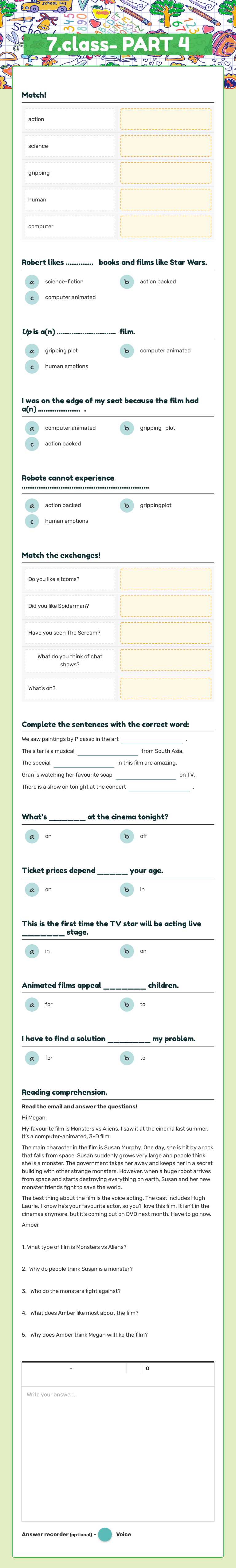 7.class- PART 4 worksheet preview image