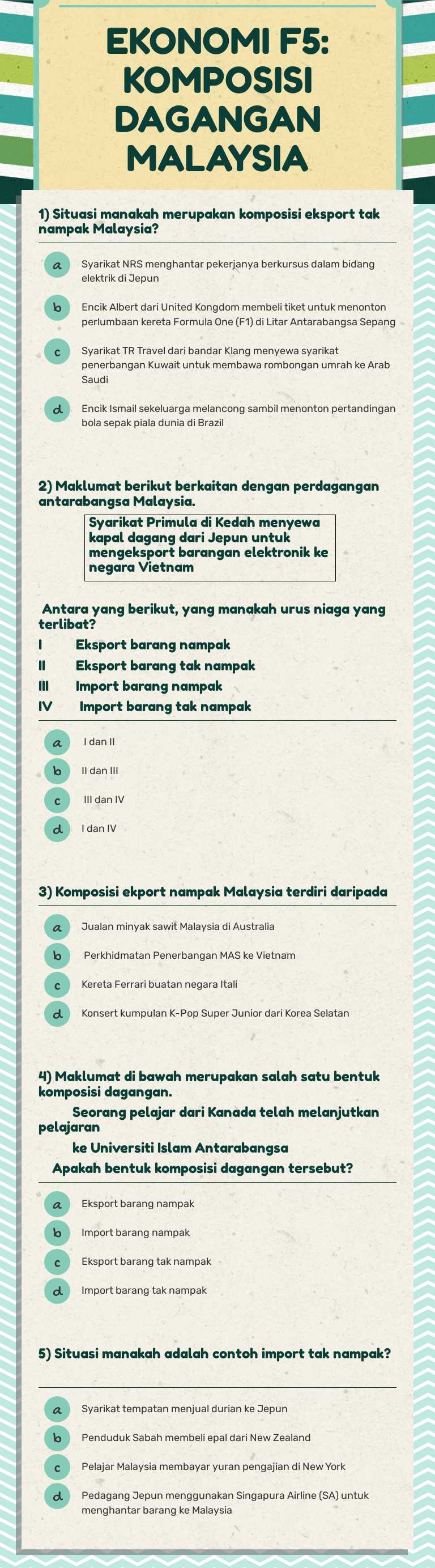 EKONOMI F5: KOMPOSISI DAGANGAN MALAYSIA worksheet preview image