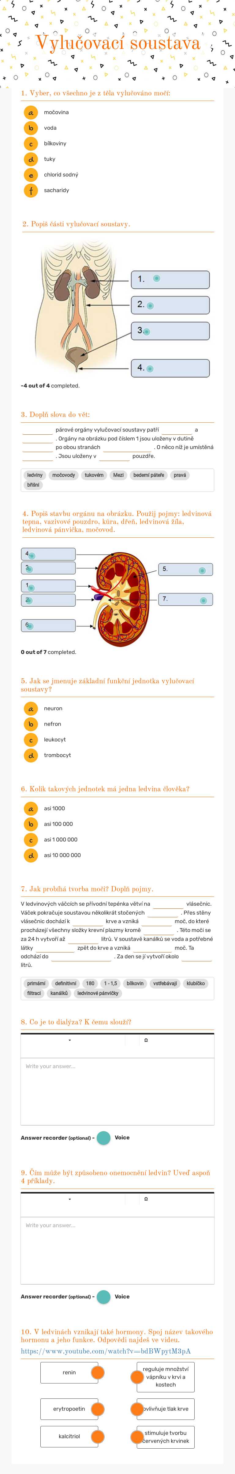 Vylučovací soustava worksheet preview image