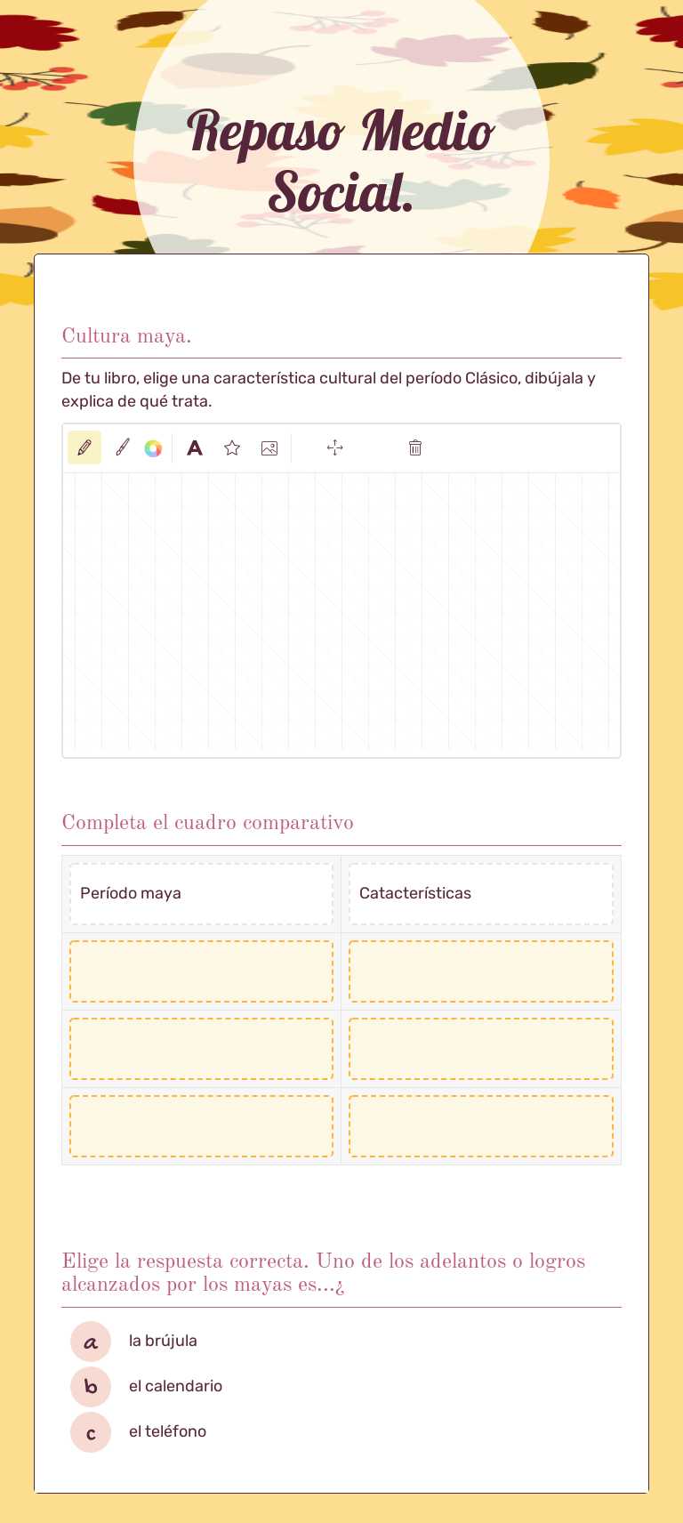 Repaso Medio Social. worksheet preview image