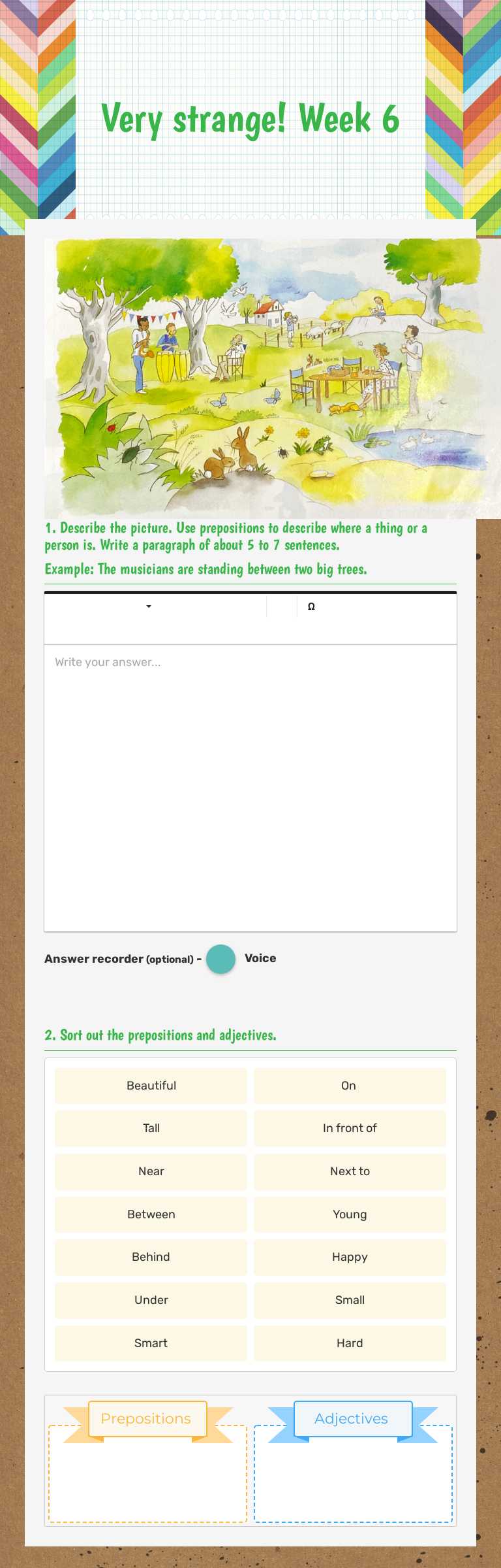 Very strange! Week 6 Grade 3 worksheet preview