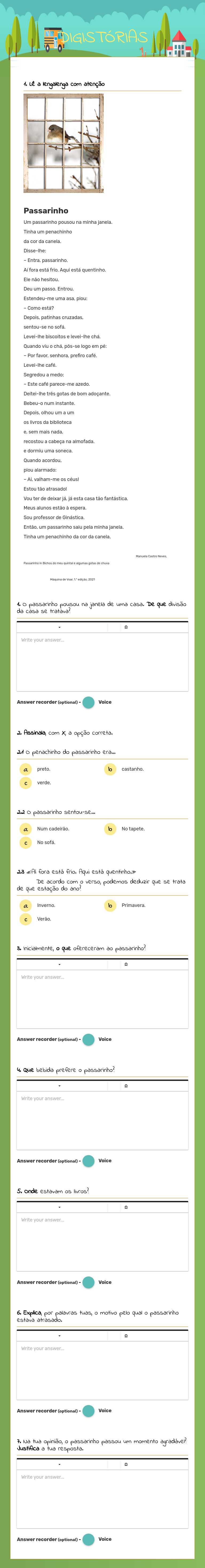 DIGISTÓRIAS worksheet preview image