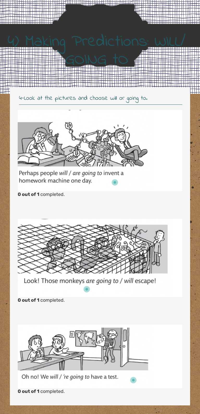 4) Making Predictions: WILL/ GOING tO worksheet preview image