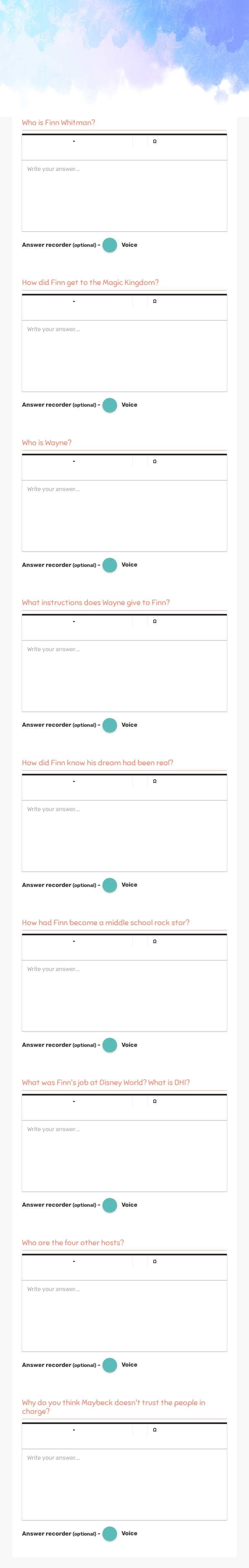 Kingdom Keepers: Disney After Dark - Chapters 1&2 worksheet preview image