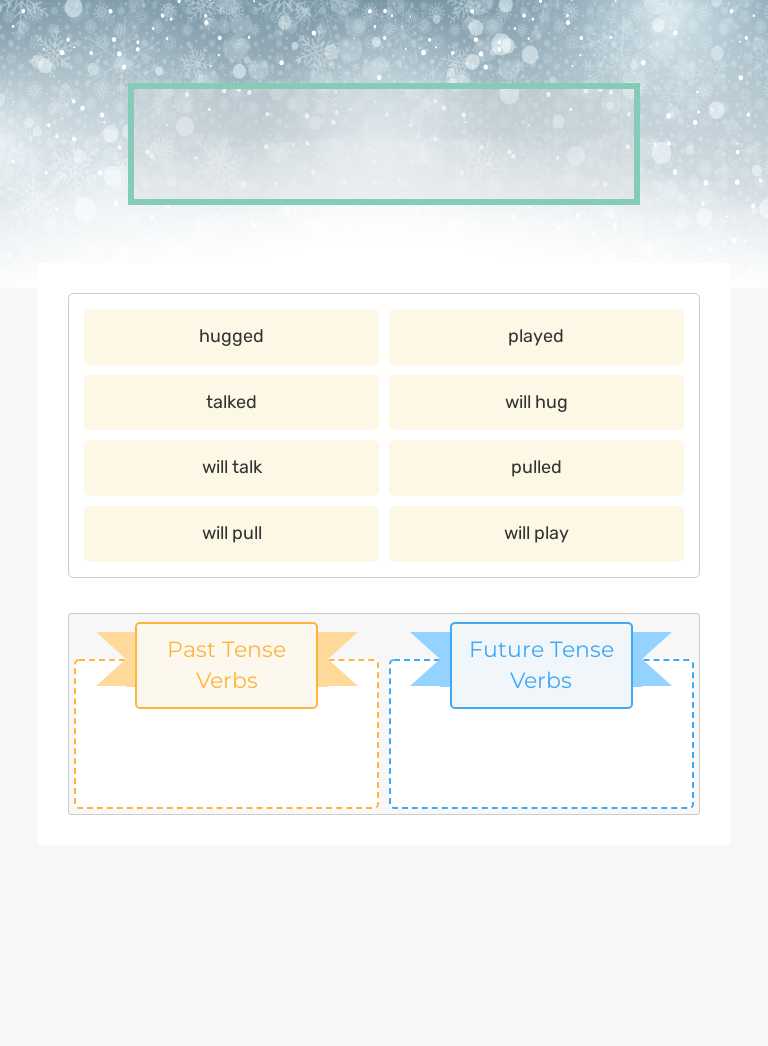 Past & Future Tense Grade 1 worksheet preview