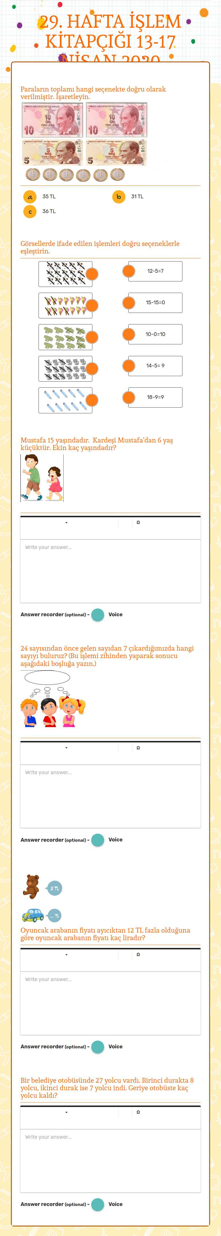 29. HAFTA İŞLEM 
        KİTAPÇIĞI          
 13-17 NİSAN 2020 worksheet preview image