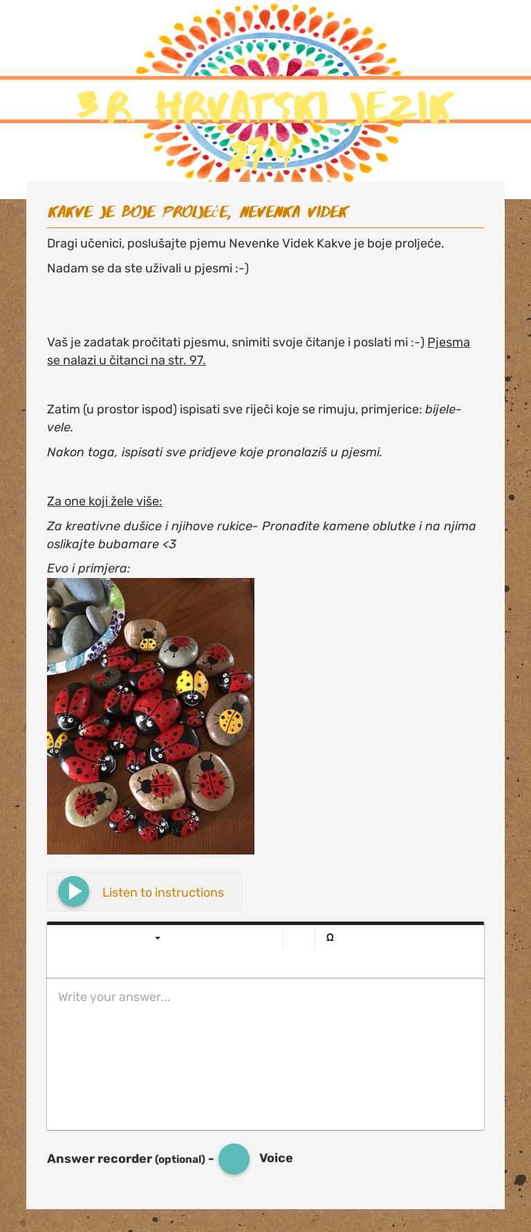 3.r. hrvatski jezik 27.4. worksheet preview image