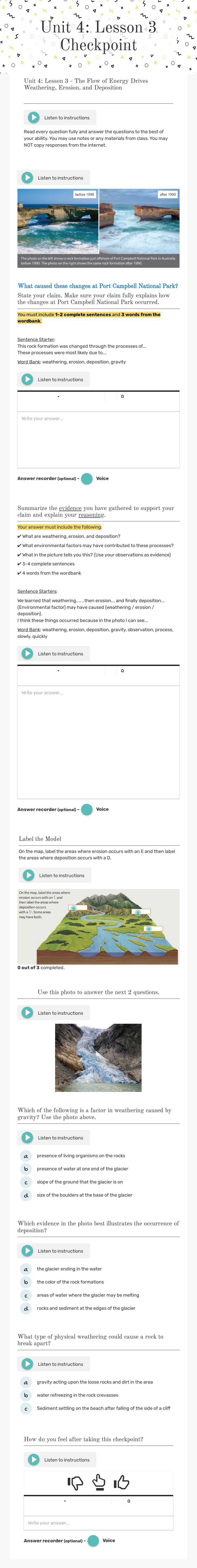 Unit 4:
Lesson 3 Checkpoint worksheet preview image