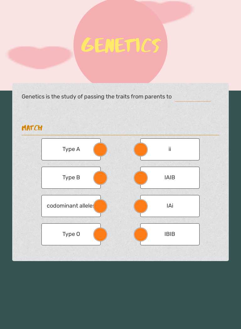 Genetics worksheet preview image