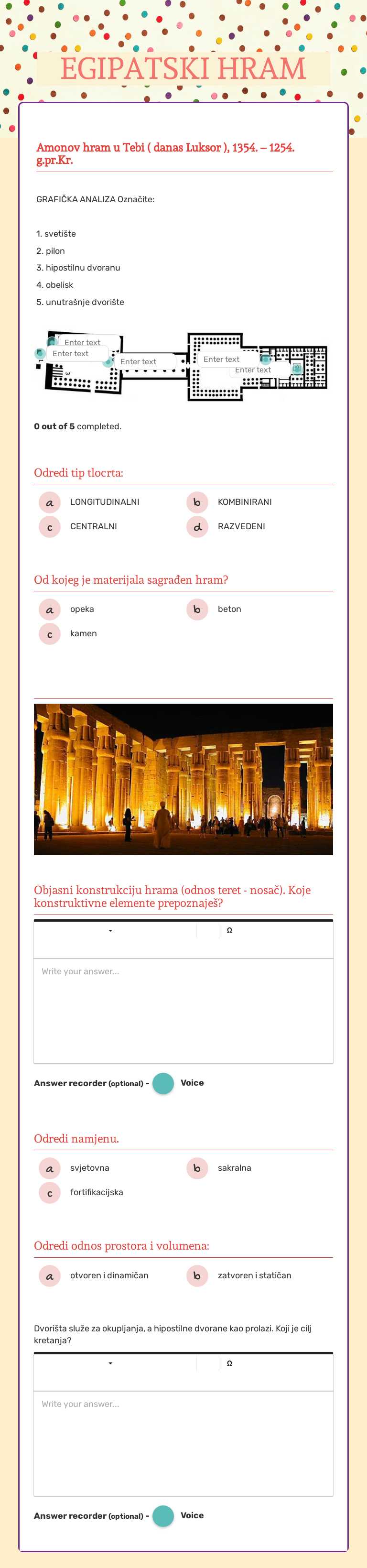 EGIPATSKI HRAM worksheet preview image