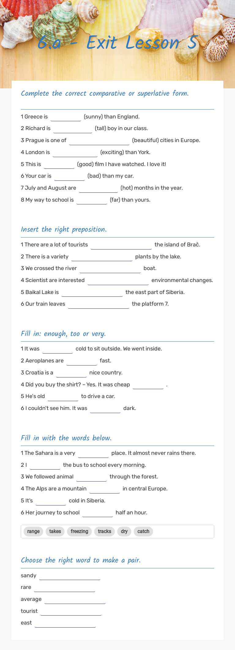 6.a - Exit Lesson 5 worksheet preview image