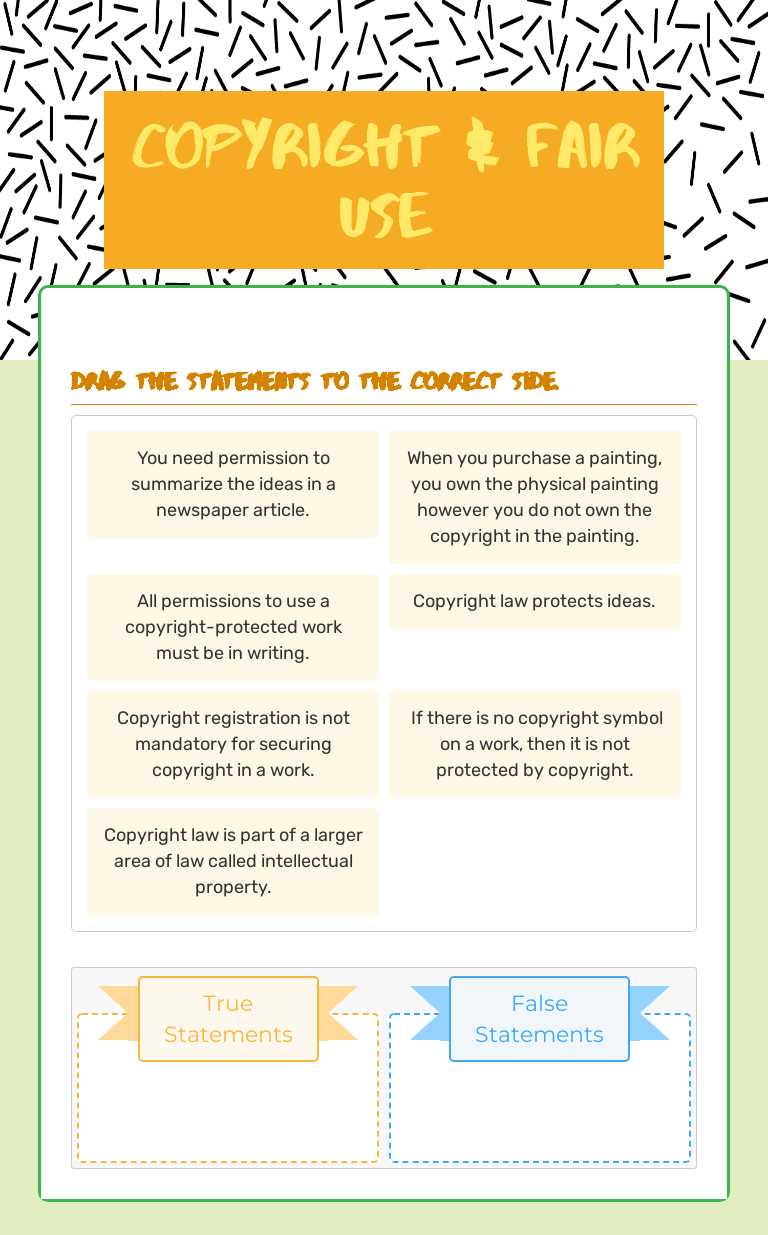 Copyright &
Fair use Grade 7 worksheet preview