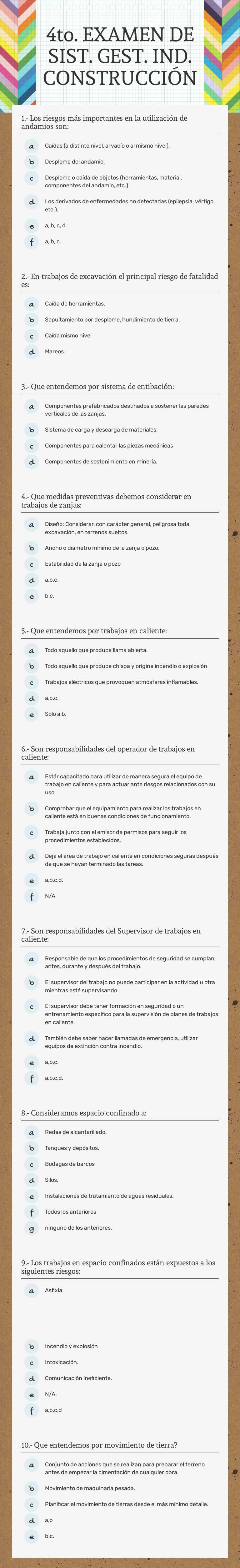4to. EXAMEN DE SIST. GEST. IND. CONSTRUCCIÓN worksheet preview image