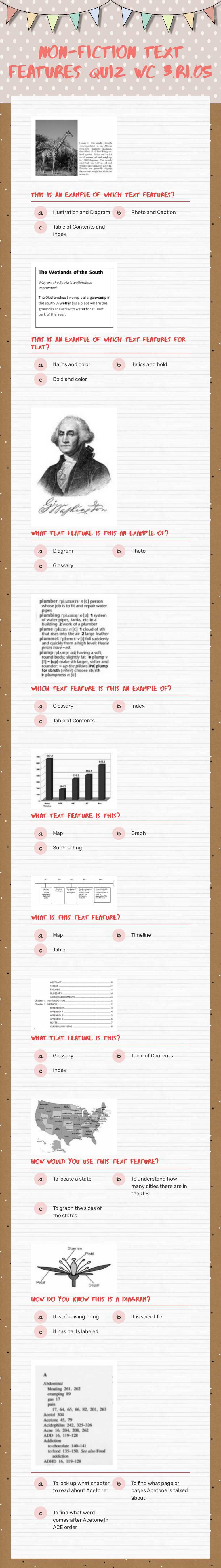 Non-fiction text features Quiz
Wc 3.RI.05 worksheet preview