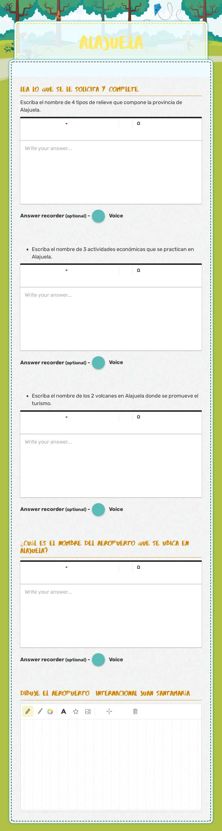 ALAJUELA worksheet preview image