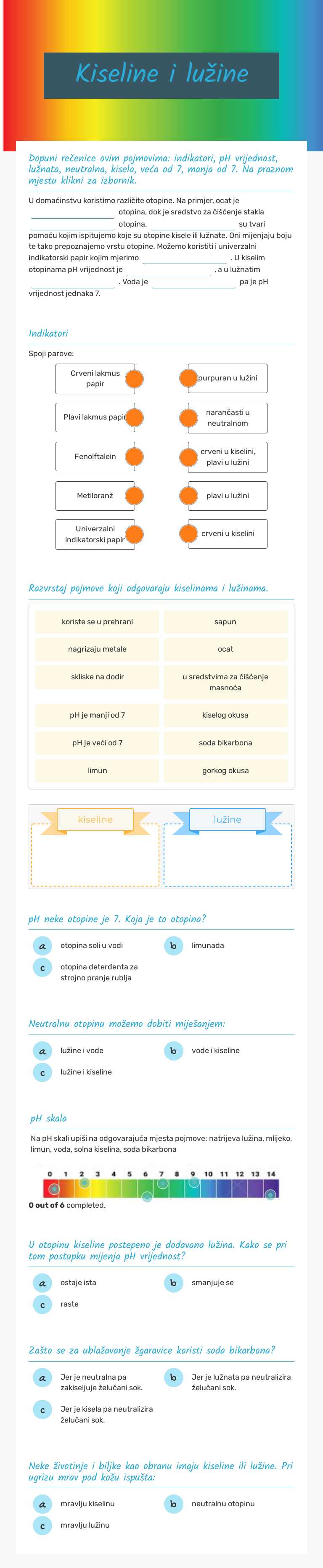 Kiseline i lužine worksheet preview image