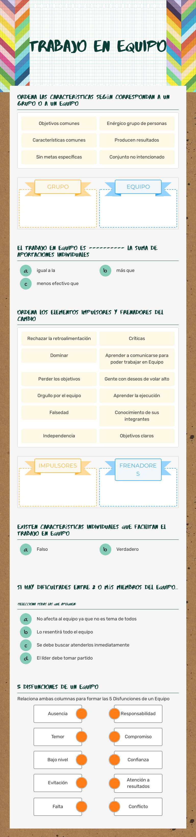 TRABAJO EN EQUIPO worksheet preview image