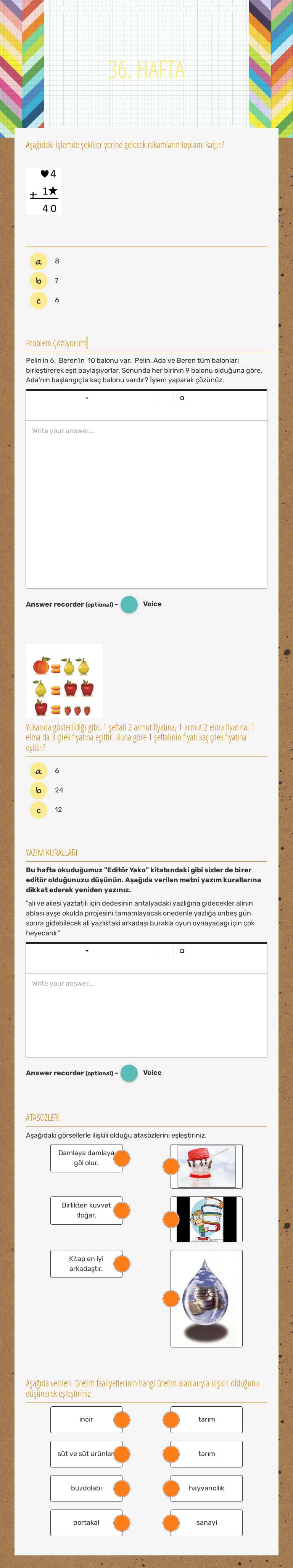 36. HAFTA worksheet preview image