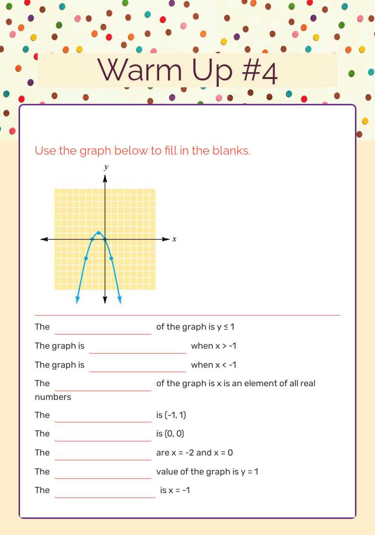Warm Up #4 worksheet preview image