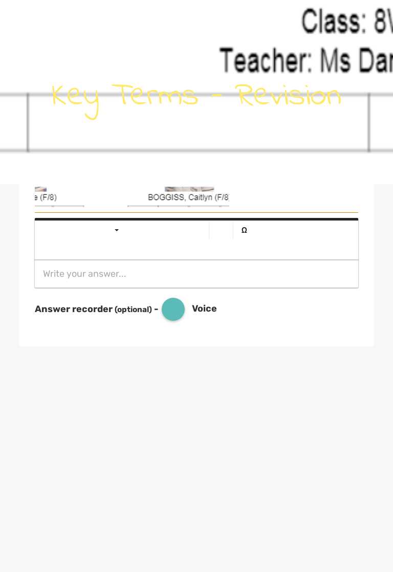 Key Terms - Revision worksheet preview image