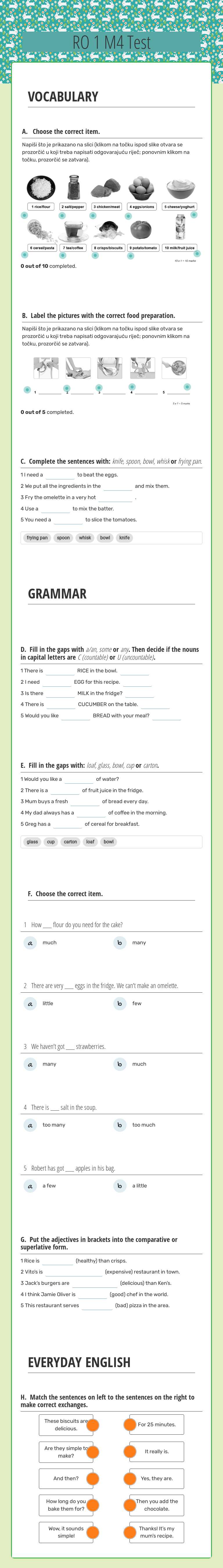 RO 1 M4 Test worksheet preview image