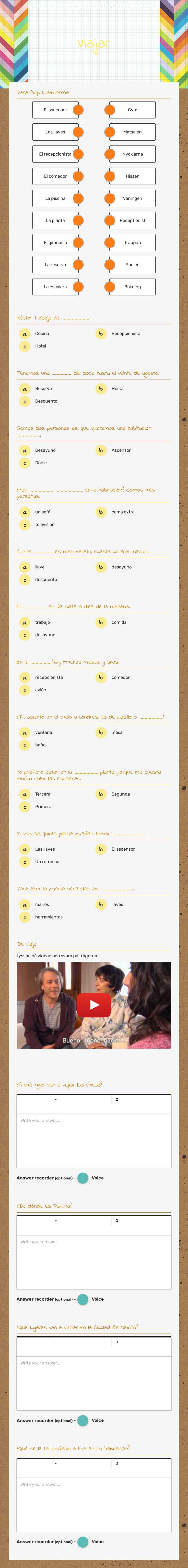 Viajar worksheet preview image