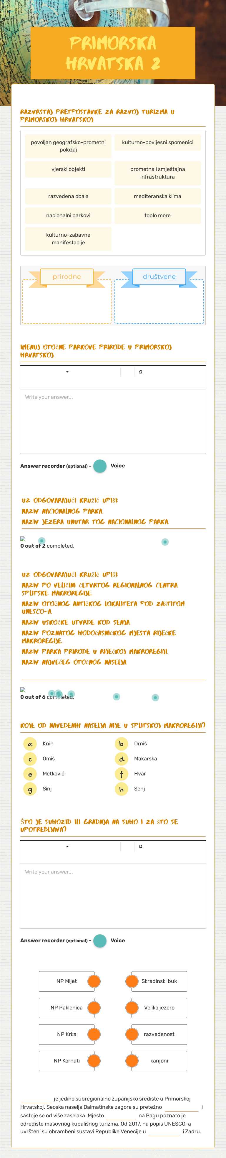 PrimorskA HRVATSKA 2 worksheet preview image