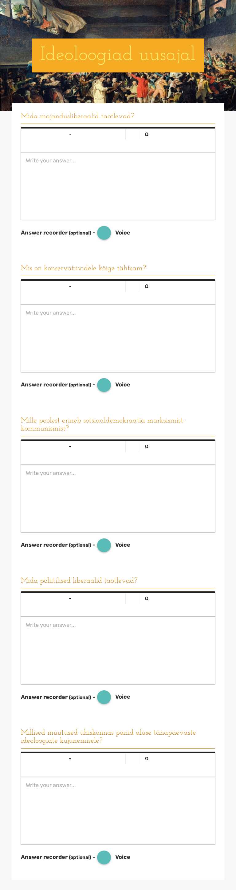 Ideoloogiad uusajal worksheet preview image